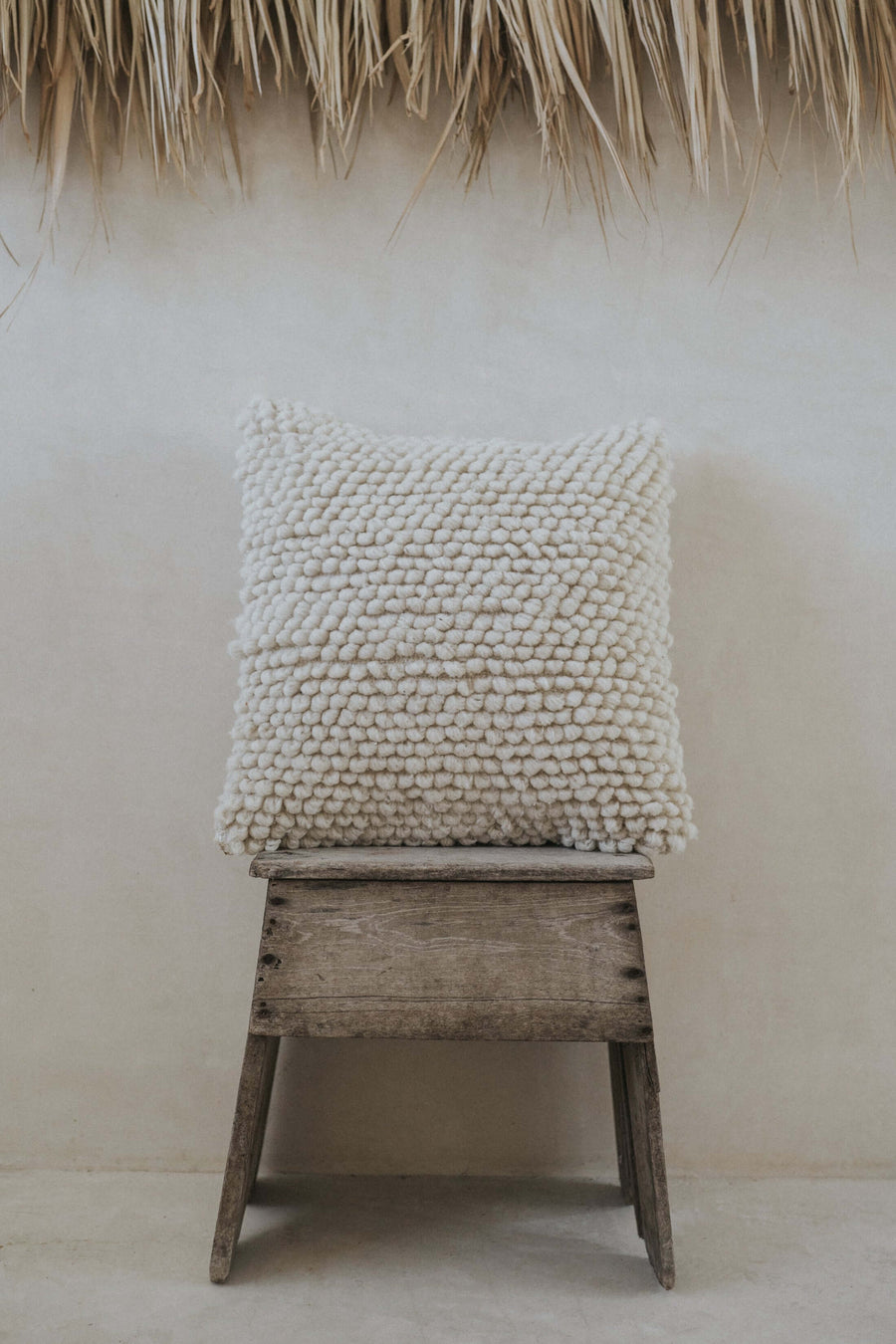 handmade wool textile pillow 